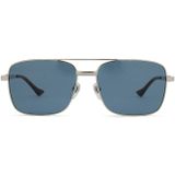 Gucci Gg1441S 003 58 - rechthoek zonnebrillen, mannen, zilver