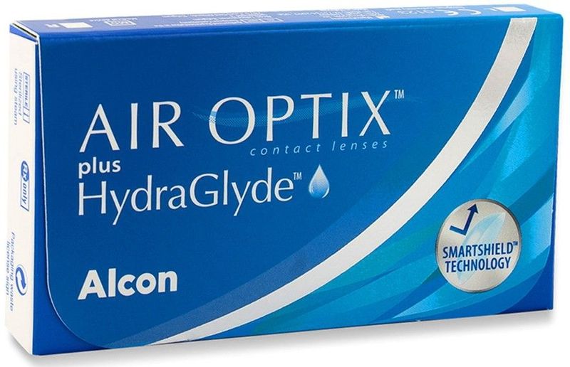 +4.00 - Air Optix® Plus Hydraglyde® - 6 pack - Maandlenzen - BC 8.60 - Contactlenzen