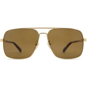 Gucci Gg1289S 002 62 - vierkant zonnebrillen, mannen, goud
