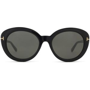 Tom Ford Lily-02 Ft1009 01A 55 - rond zonnebrillen, vrouwen, zwart