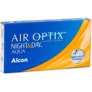 Air Optix Night & Day Aqua (6 lenzen) - dag- en nachtlenzen, silicone hydrogel sferische en asferische, Lotrafilcon A