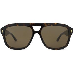Gucci Gg1263S 006 57 - rechthoek zonnebrillen, unisex, bruin