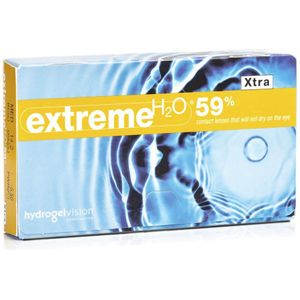 Extreme H2O 59 % Xtra (6 lenzen) - maandlenzen, sferische en asferische, Hioxifilcon A