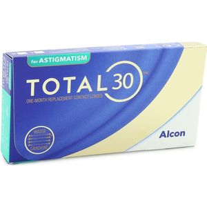 Total30 for Astigmatism (3 lenzen) - maandlenzen, torisch silicone hydrogel sferische en asferische, Lehfilcon A
