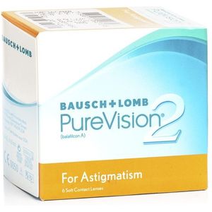 PureVision 2 for Astigmatism (6 lenzen) - dag- en nachtlenzen, torisch silicone hydrogel, Balafilcon A (silicone-hydrogel)