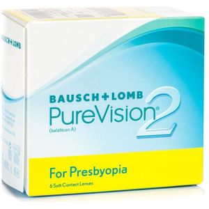 PureVision 2 for Presbyopia (6 lenzen) - dag- en nachtlenzen, silicone hydrogel multifocale, Balafilcon A