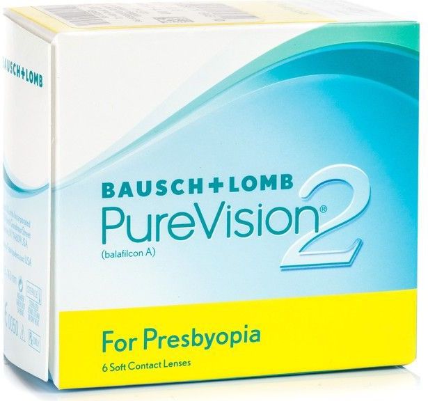 PureVision 2 for Presbyopia (6 lenzen) - dag- en nachtlenzen, silicone hydrogel multifocale, Balafilcon A