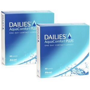 Dailies AquaComfort Plus (180 lenzen) - daglenzen, sferische en asferische sport, Nelfilcon A
