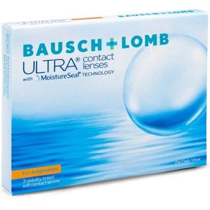 Bausch + Lomb Ultra for Astigmatism (3 lenzen) - dag- en nachtlenzen, torisch silicone hydrogel, Samfilcon A
