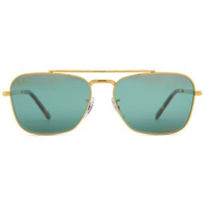 Ray-Ban New Caravan Rb3636 9196G6 55 - rechthoek zonnebrillen, unisex, goud, polariserend