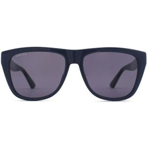 Gucci Gg1345S 004 57 - vierkant zonnebrillen, unisex, blauw