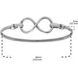 Zilveren bangle armband met infinity teken