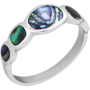 Zilveren ring met abalone