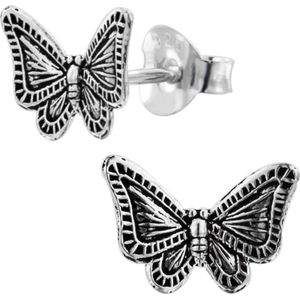 Zilveren oorstekers, bewerkte vlinder