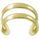 Gold plated ear cuff, dubbele band