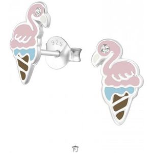 Zilveren oorstekers, ijsjes met flamingo’s