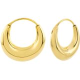 Gold plated oorringen, 18 mm, 4 mm dik