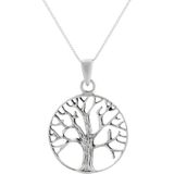 Zilveren ketting, tree of life
