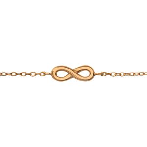 Gold plated armband met infinity teken