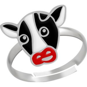 Zilveren ring, koeienkop