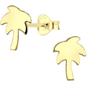 Gold plated oorstekers, palmboom