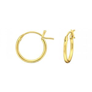 Gold plated oorringen, 12 mm