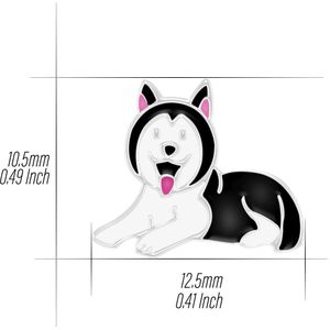 Zilveren oorstekers, zwarte husky