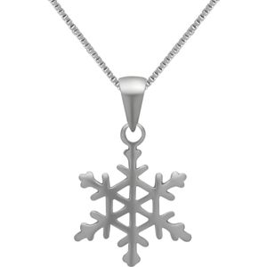 Zilveren ketting met hanger, ijskristal