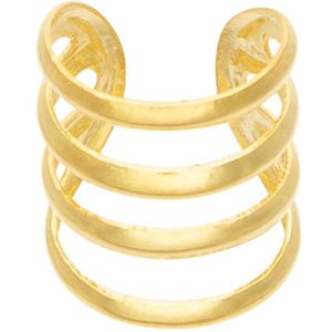 Gold plated ear cuff, vier banden