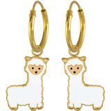 Gold plated oorringen, met alpaca