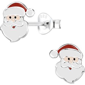 Zilveren oorstekers, vrolijke kerstman