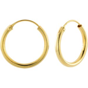 Gold plated oorringen, 25 mm, 3 mm dik