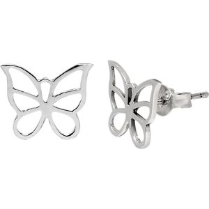 Zilveren oorstekers, opengewerkte vlinders