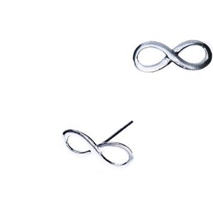 Zilveren oorstekers, infinity teken