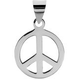 Zilveren hanger, peace teken