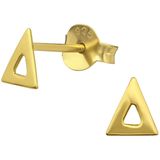 Gold plated oorstekers, gelijkzijdige driehoek