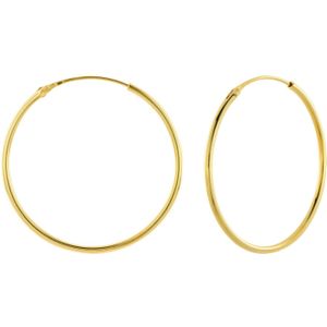 Gold plated oorringen, 30 mm, 1.2 mm dik