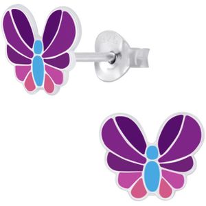 Zilveren oorstekers, vlinder in roze- en paarstinten