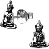 Zilveren oorstekers boeddha