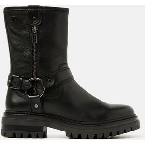 Lazamani - Merle Dames Biker Boots Leer Black