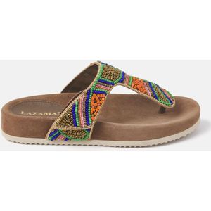 Lazamani  Slippers Dames  Multi  Leer