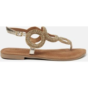 Lazamani  Sandalen Dames  Goud  Leer