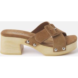 Lazamani  Clogs Dames  Bruin  Suède