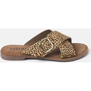 Lazamani  Slippers Unisex  Bruin  Leer