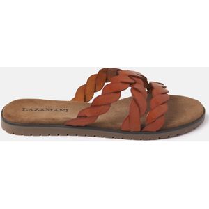 Lazamani  Slippers Dames  Cognac  Leer