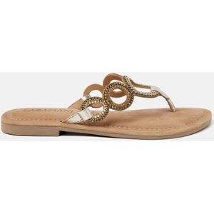 Lazamani  Slippers Dames  Goud  Leer