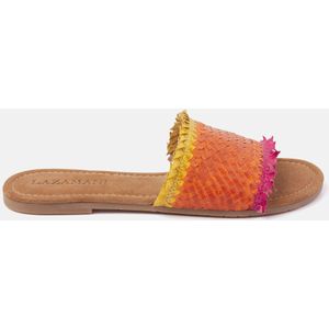 Lazamani  Slippers Dames  Oranje  Leer