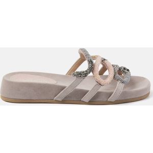 Lazamani  Slippers Dames  Taupe  Suède