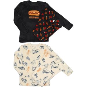 Jongens pyjama velours maat 92/98 -128/134