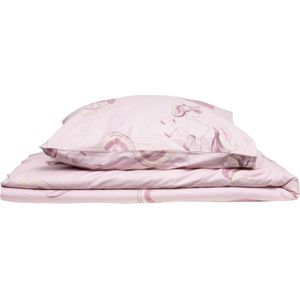 Dekbedovertrek - Roze - Unicorn - Katoen - 140 x 200 cm